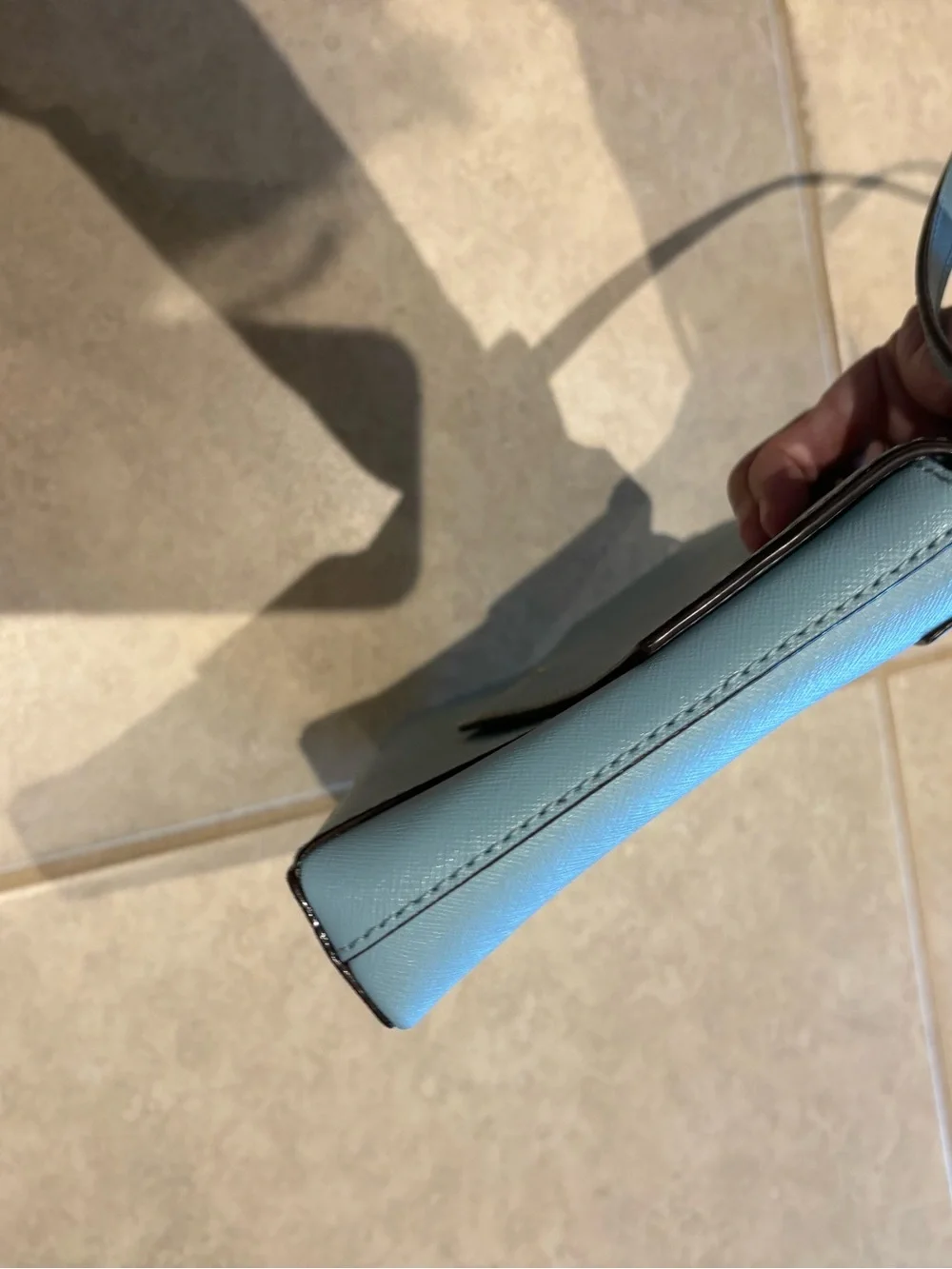Kate Spade NY Cedar Street Monday envelope style leather crossbody bag blue